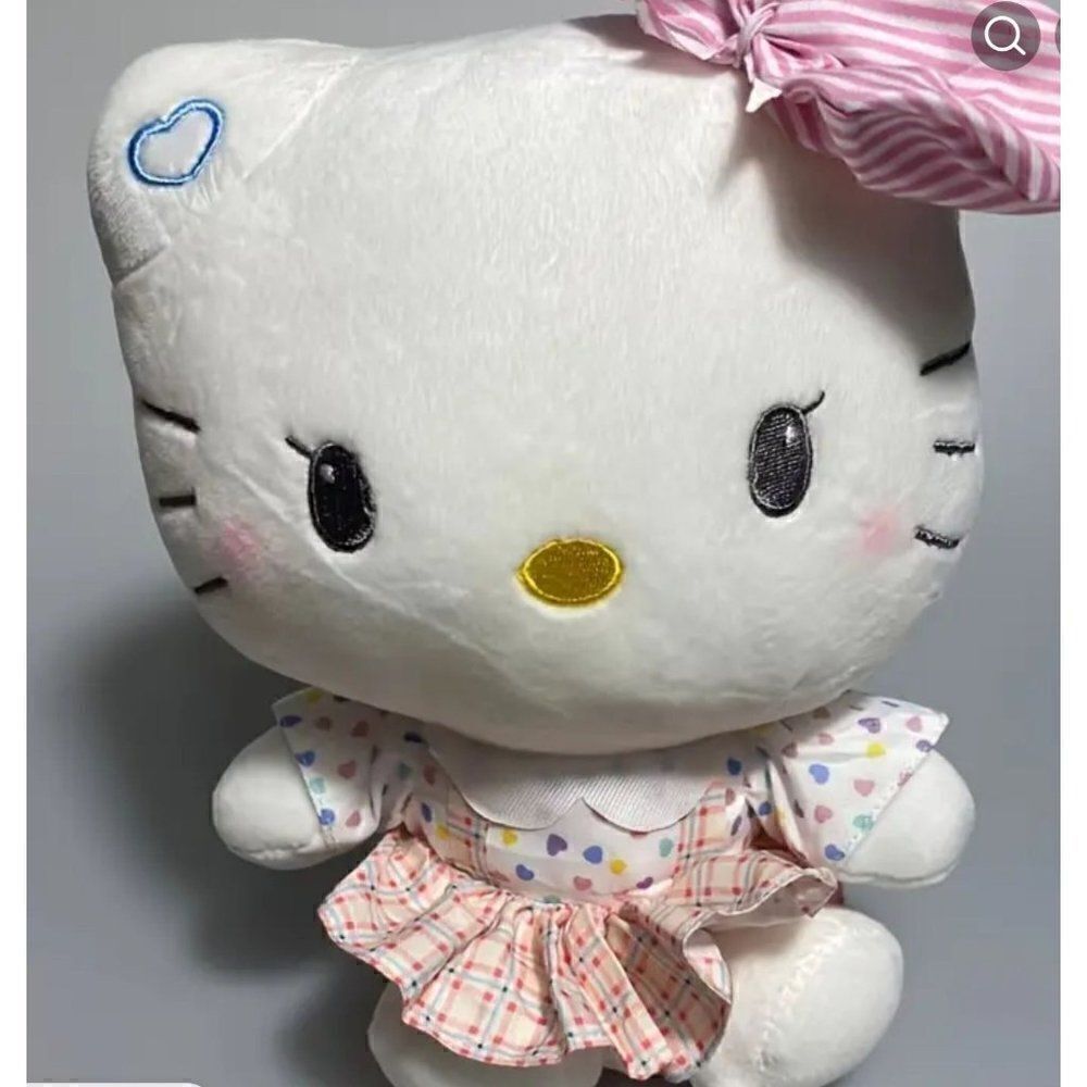 New! Adorable Hello Kitty in a Little Dress Plush 8in
